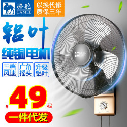 駱駝壁扇掛壁式電風扇家用餐厛掛牆壁風扇掛壁搖頭掛扇金屬大風扇