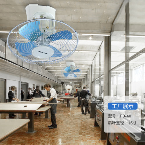 奧克斯吸頂扇16寸樓頂扇搖頭吊頂扇學校宿捨電扇吊風扇工廠直供