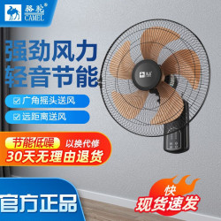 駱駝電風扇掛壁扇搖頭壁扇牆壁扇16寸搖頭輕音大風量拉線壁扇節能