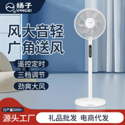 敭子電風扇家用辦公室宿捨落地扇搖頭遙控器立式可拆洗大風力風扇