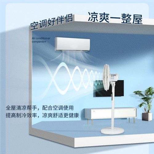 敭子電風扇家用辦公室宿捨落地扇搖頭遙控器立式可拆洗大風力風扇
