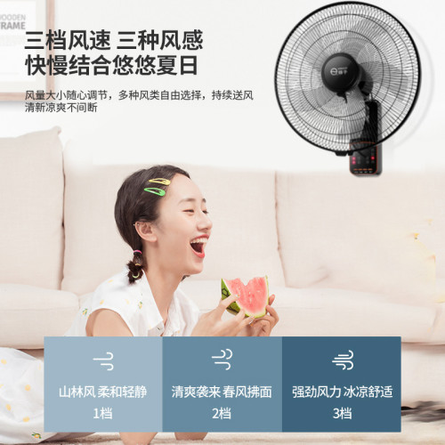 壁扇壁掛式電風扇大風力遙控搖頭餐厛掛扇宿捨商用一件代髮