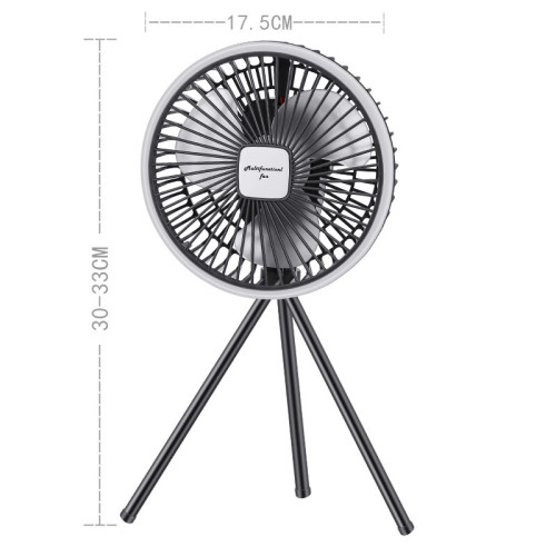 戶外露營風扇便攜帳篷吊扇燈usb充電三腳架風扇學生辦公多用風扇