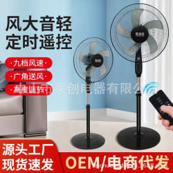 中山工廠批髮家用遙控風扇16寸智能電風扇立式搖頭落地扇會銷禮品
