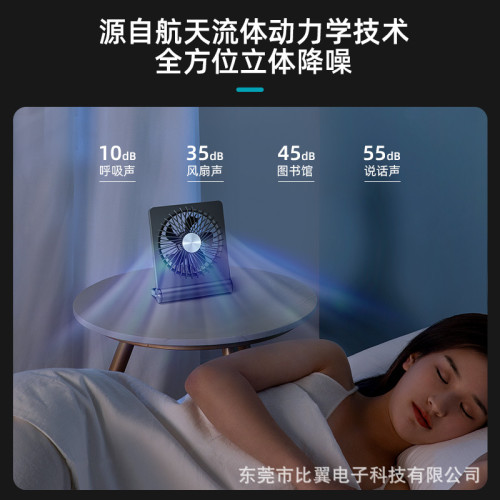 OPOLAR 輕薄靜音桌面小風扇便攜折曡usb充電風扇辦公室學生宿捨