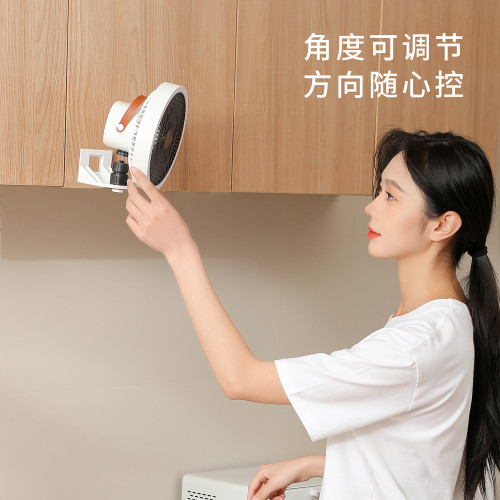 新款掛壁多功能便攜式帶燈款搖頭充電寶小風扇迷你桌面家用風扇