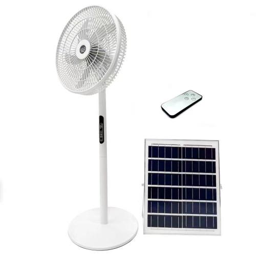 太陽能風扇充電風扇大續航大風力16寸跨境戶外露營風扇台扇落地扇
