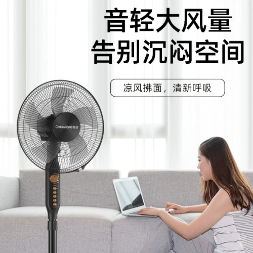 長虹電風扇16寸家用落地扇遙控定時辦公室臥室低音風扇風力大批髮
