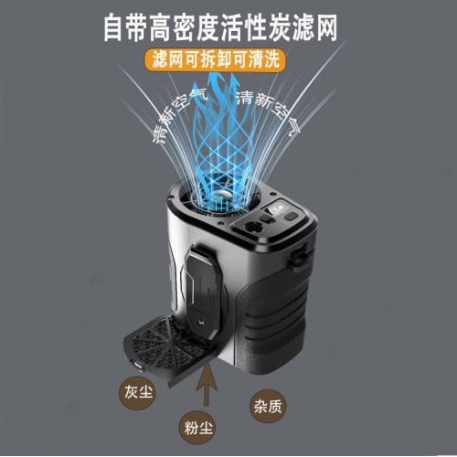 新款掛腰風扇戶外露營手持掛脖小風扇工廠定制帶過濾網腰掛式風扇