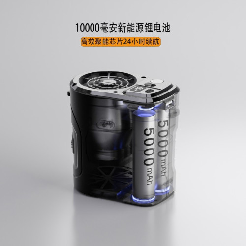 新款掛腰風扇戶外露營手持掛脖小風扇工廠定制帶過濾網腰掛式風扇