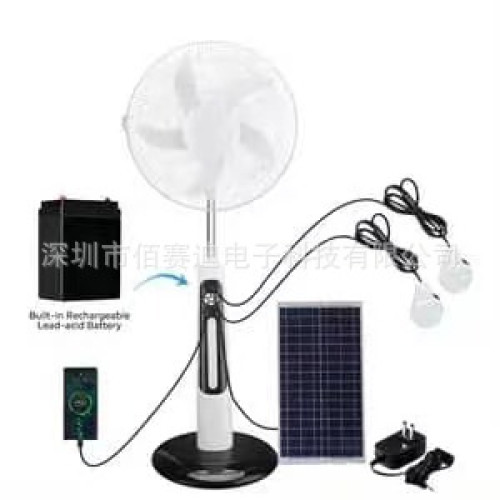 廠家直銷充電風扇戶外露營風扇18藍牙遙控外貿風扇16寸節能燈風扇