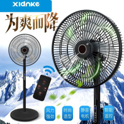 批髮電風扇大風力落地扇辦公室遙控定時電風扇家用立體式16寸風扇