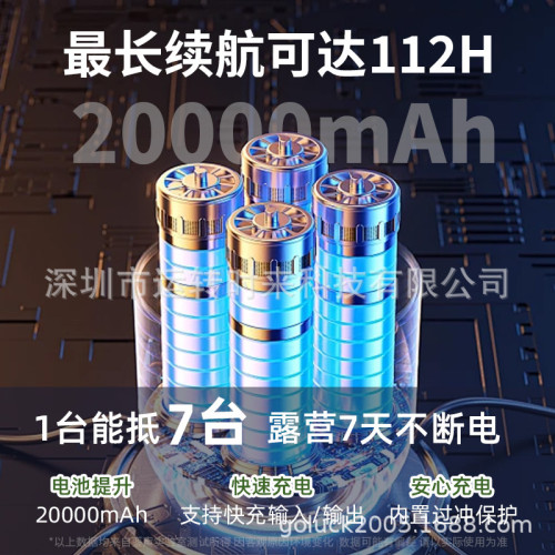 鑾聲24年新款戶外夾充電風扇大容量長續航冰感大風力學生宿捨
