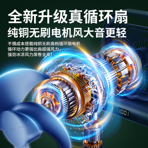 2025款戶外露營風扇多功能帳篷風扇大容量懸掛照明燈風扇usb風扇