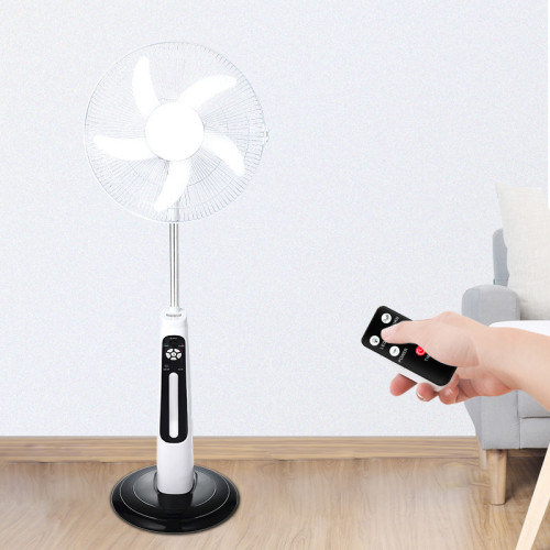 18icchse停電應急遙控solar electric fan充電帶燈18寸太陽能風扇
