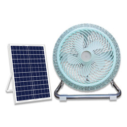 新款LED太陽能充電風扇燈12家用靜音大風力露營風扇燈戶外趴地扇