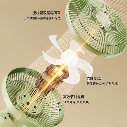 敭子電風扇迷你學生宿捨床上小風扇寢室床頭家用小型大風力台夾扇
