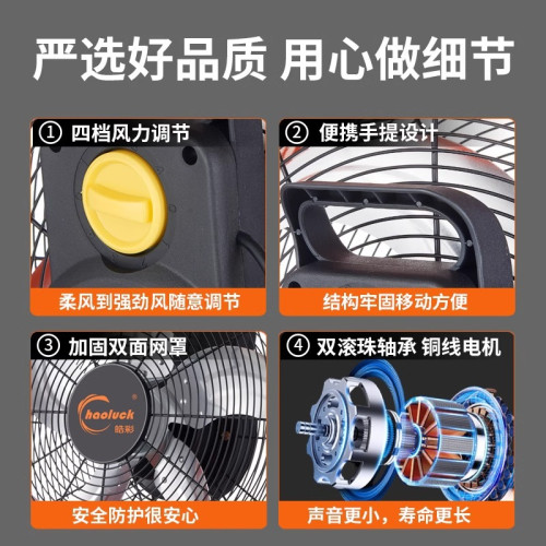 工業趴地風扇強力落地扇大功率爬地扇排風扇商用車間工地電扇批髮