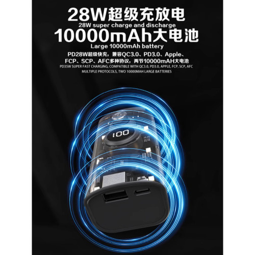 全新升級無刷暴力風扇手持渦輪雙頭可切換電池可拆卸應用廣泛野營