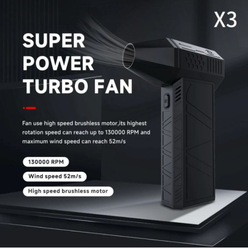 颶風俠X3暴力渦輪風扇13萬轉無刷電機工業吹塵風扇Turbo Violent