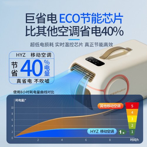 日韓新品便攜式空調冷暖一體機air conditioner移動小1P戶外空調