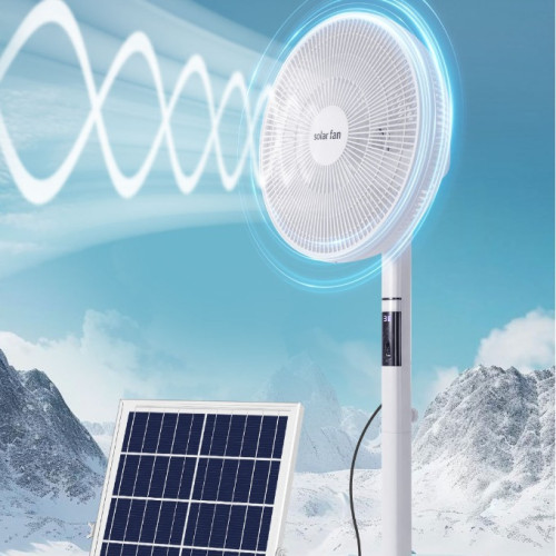 XM無刷電機太陽能風扇落地扇超強大風力16寸家用遙控停電應急風扇