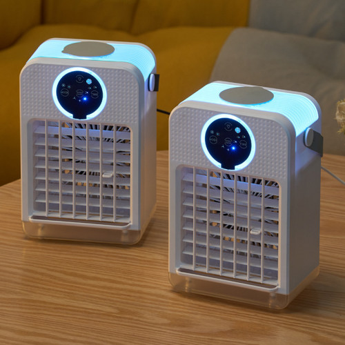 家用桌面USB水冷風扇噴霧電風扇加溼器臥室電風扇家用學生電風扇