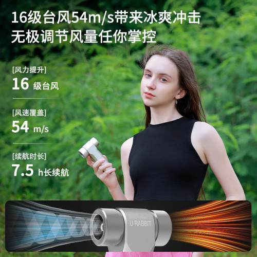 戶外手持暴力渦輪風扇露營充氣照明攝影補光迷你風扇燈