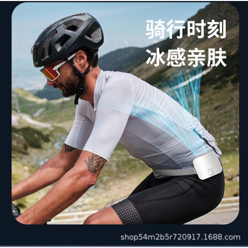 2025跨境新款高速半導體制冷掛腰風扇大風力戶外地工降溫神器