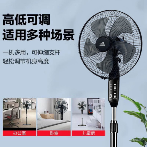 廠家直銷電風扇落地扇搖頭立式遙控大風力家用宿捨輕音電扇強風