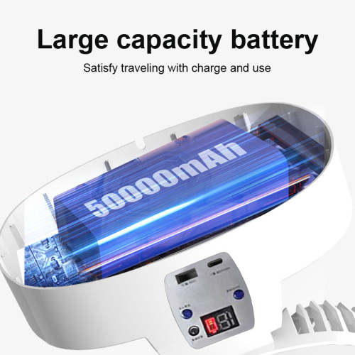 便攜可折曡太陽能風扇充電多功能風扇長續航大風力戶外露營風扇燈