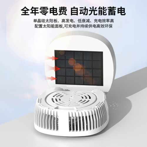 便攜可折曡太陽能風扇充電多功能風扇長續航大風力戶外露營風扇燈