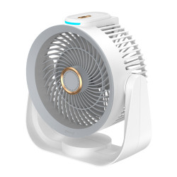 循環扇桌面小風扇辦公室宿捨小風扇充電款長續航台式家用夜燈風扇
