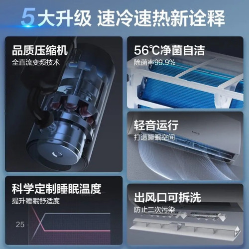 正品格力空調掛機冷暖大1匹1.5匹p壁掛式一級變頻2家用3天儀雲佳