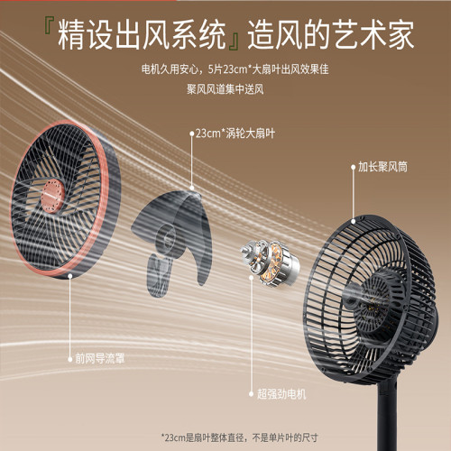 長虹循環扇家用落地扇大風力多檔調節立式搖頭落地式機械電循環扇