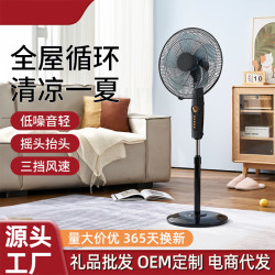 家用電風扇辦公室立式落地扇機械搖頭定時扇立體式電風扇【批髮】