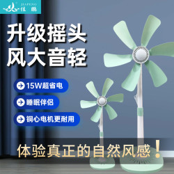佳鵬電風扇搖頭大風力小型落地扇輕音省電學生宿捨出租屋立式風扇
