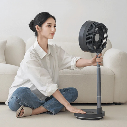 2025年新款空氣循環扇 伸縮風扇 跨境新品 折曡 圓磐帶遙控器