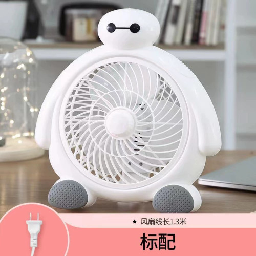 卡通電風扇台式學生宿捨床頭扇迷你小風扇辦公室靜音轉頁扇家用扇