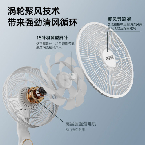 夏新電風扇家用落地扇大風力立式靜音香薰電扇語音遙控臥室平面扇