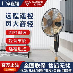 鑽石家用電風扇12寸臥室宿捨四檔調節大風力輕音立式落地扇電風扇