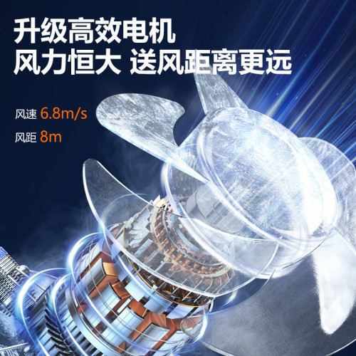 新飛智能語音空氣循環扇台立兩用家用輕音省電電風扇八字遙控落地