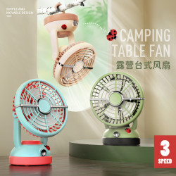 戶外露營風扇超長續航usb充電便攜式可立掛降溫神器宿捨桌面風扇