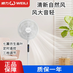 威力遙控電風扇16寸家用大風強力立式落地扇搖頭輕音電扇批髮代髮