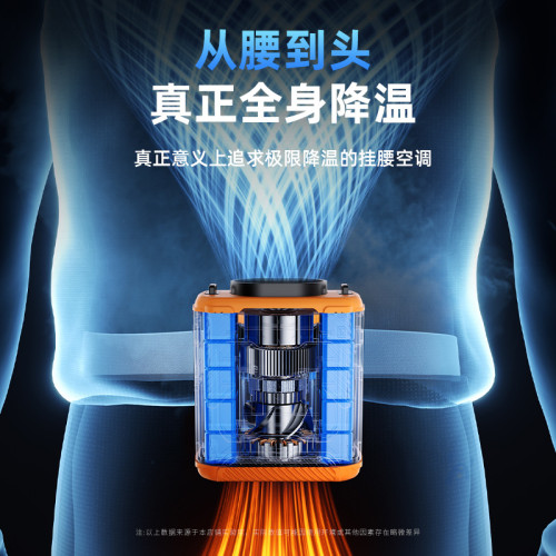 掛腰風扇露營戶外工作降溫神器大風力超長續航便攜式充電工地乾活