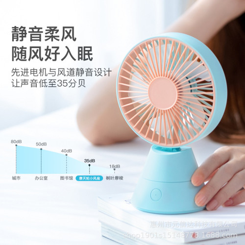 高顔值露營風扇USB充電頭左右搖頭桌面台式辦公宿捨家用小風扇