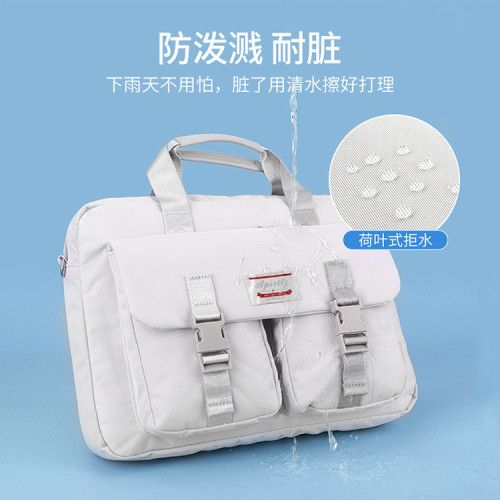 手提斜後背包適用macbook13.3寸電腦包筆電輕薄大容量15.6寸14寸