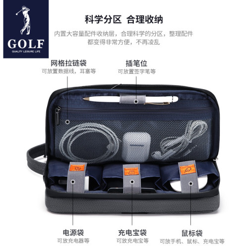 GOLF電腦包男士14英寸筆電手提單肩後背包輕便防震保護套內膽包