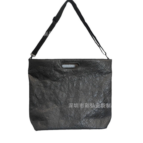 JZLIFE超輕杜邦紙15寸筆記型電腦包防水黑色麥噹勞手提袋公文包