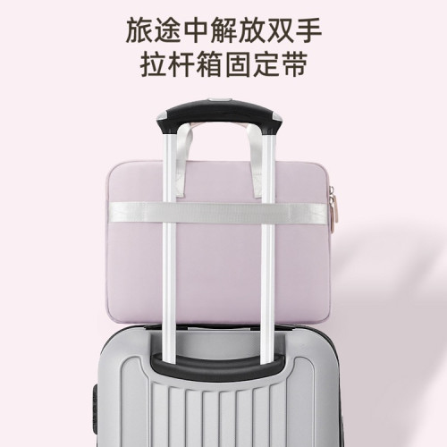 手提筆記型電腦包女14寸15.6單肩斜背商務簡約輕便公文包13寸時尚